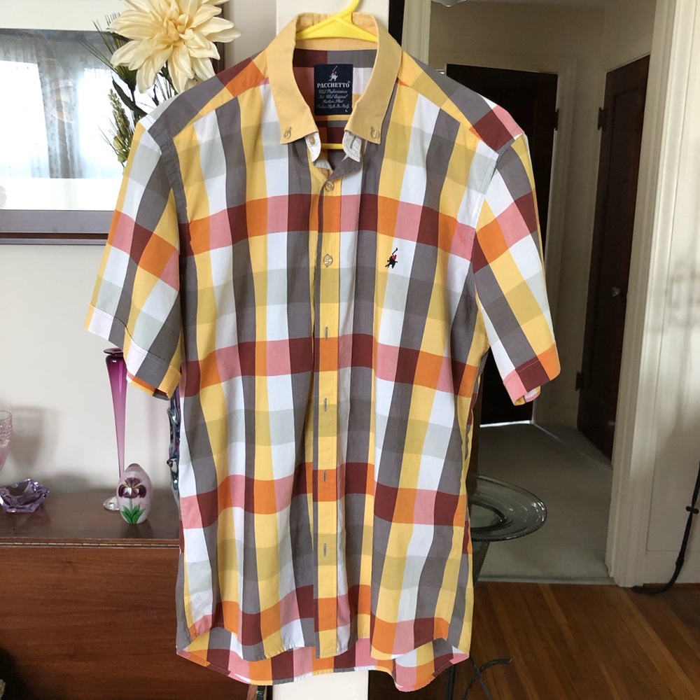 Vintage Pacchetto Italy Plaid Button Down Shirt